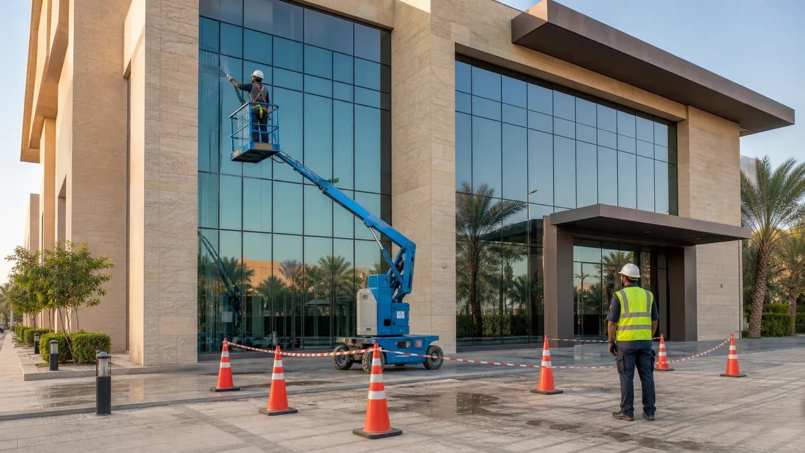 دراسة تنظيف المكاتب والواجهات بالرياض بعقد دوري