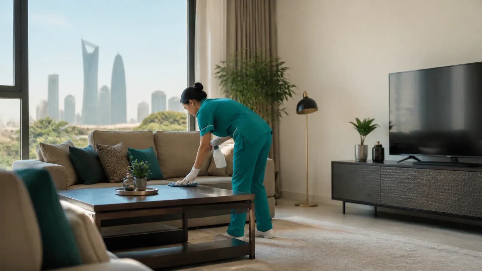 شركة تنظيف منازل شمال الرياض تنفذ خدمة داخل منزل حديث